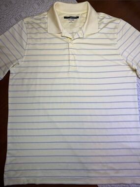 Men’s Greg Norman Play Dry Pale Yellow Polo Shirt